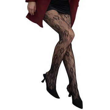 Lumo Siyah Desenli Külotlu Çorap