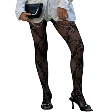 Sona Siyah Dantelli Külotlu Çorap