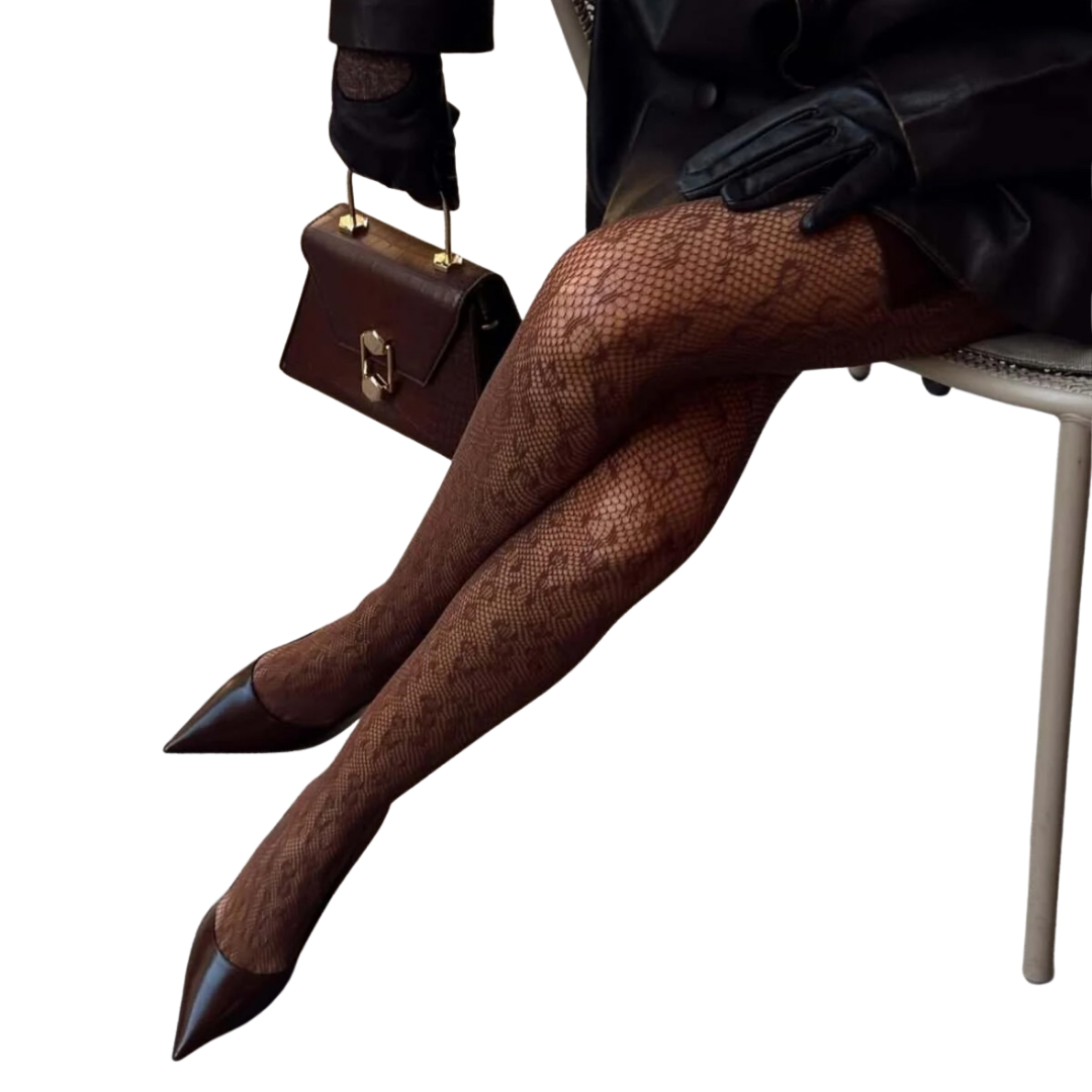 Mira Kahverengi Dantelli Külotlu Çorap