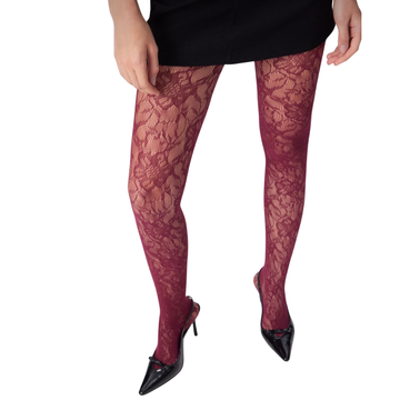 Dova Kırmızı Desenli Külotlu Çorap